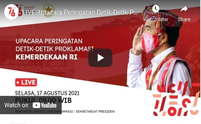 Pengadilan Militer III-17 Manado ambil bagian dalam peringatan HUT RI ke-76 secara Virtual