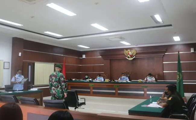 PENGADILAN MILITER III-17 MANADO MELAKSANAKAN PERSIDANGAN PERKARA PEMBUNUHAN