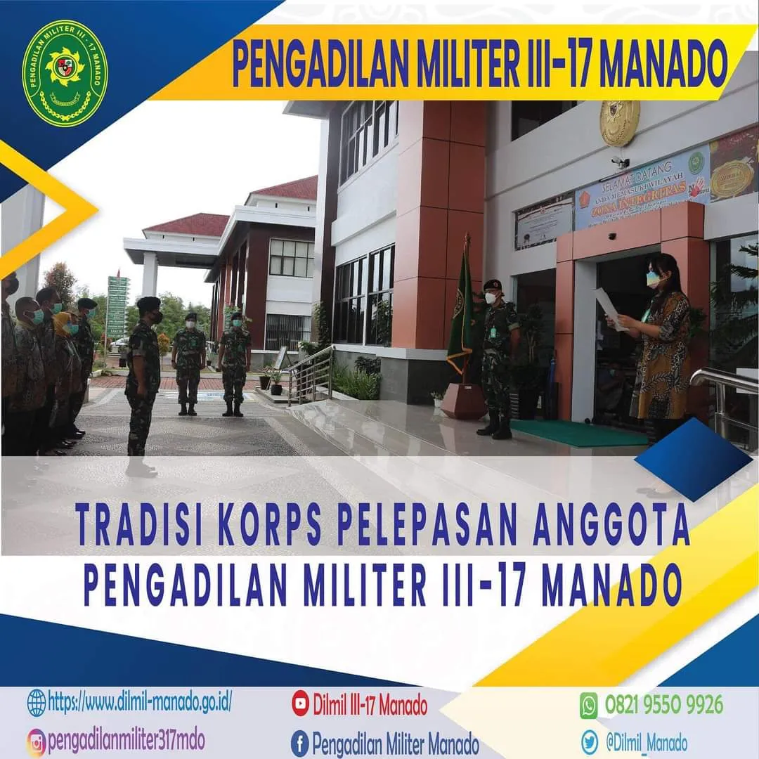 Acara Pelepasan Mayor Sus , Aulisa Dandel . S.H dan Mayor Laut(KH) ,Prana Kurnia Wibowo , S.H