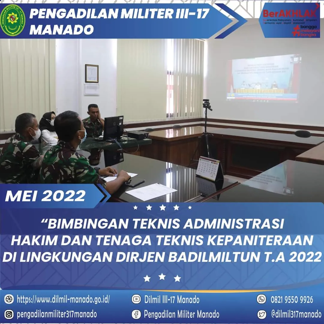 Pembinaan Teknis Administrasi SIPP Ditjen Badilmiltun MA-RI