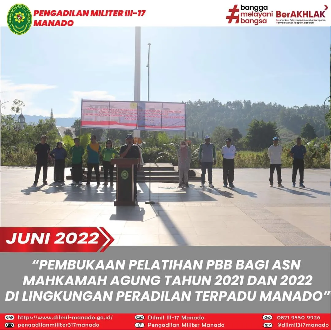 Upacara Pembukaan Pelatihan Baris_Berbaris bagi CPNS Mahkamah Agung di 6 Lingkungan Peradilan Terpadu