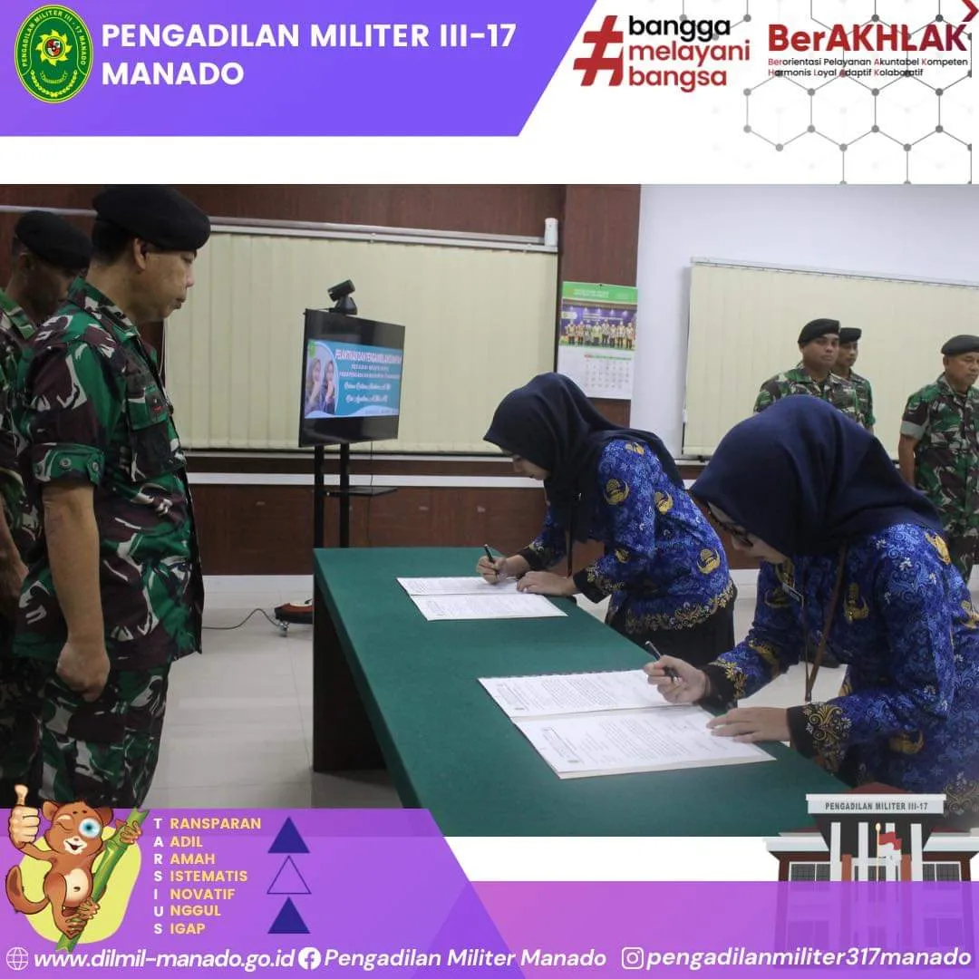 Pelantikan & Penyumpahan CPNS Pengadilan Militer III-17 Manado