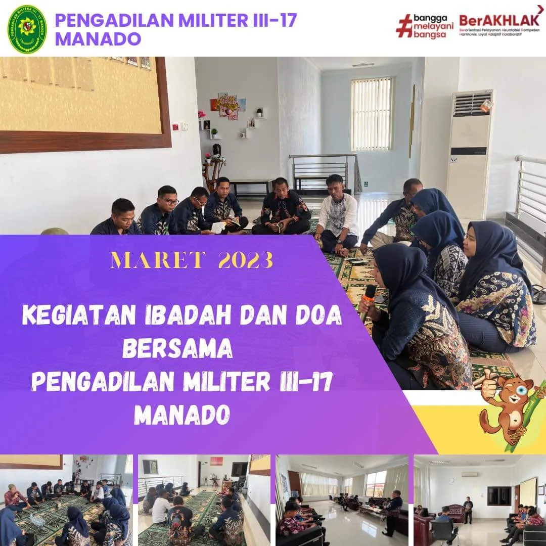 Pengadilan Militer III-17 Manado Laksanakan Bintal(Pembinaan Mental)