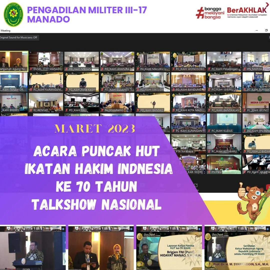 Kadilmil III-17 Manado Ikut Serta dalam Memeriahkan HUT IKAHI ke-70