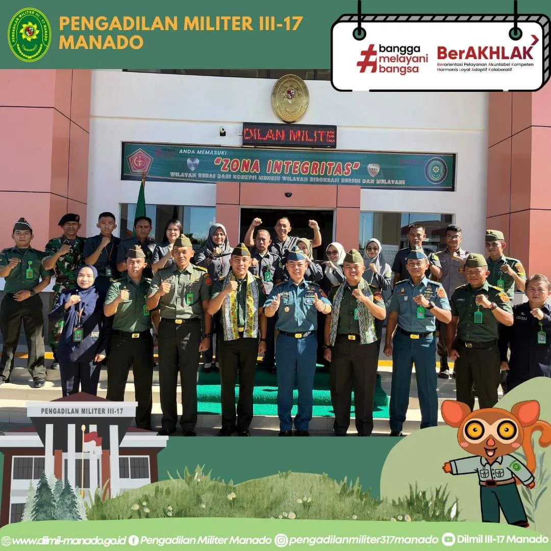 TRADISI KORPS PENYAMBUTAN ANGGOTA POKKIMIL PENGADILAN MILITER III-17 MANADO