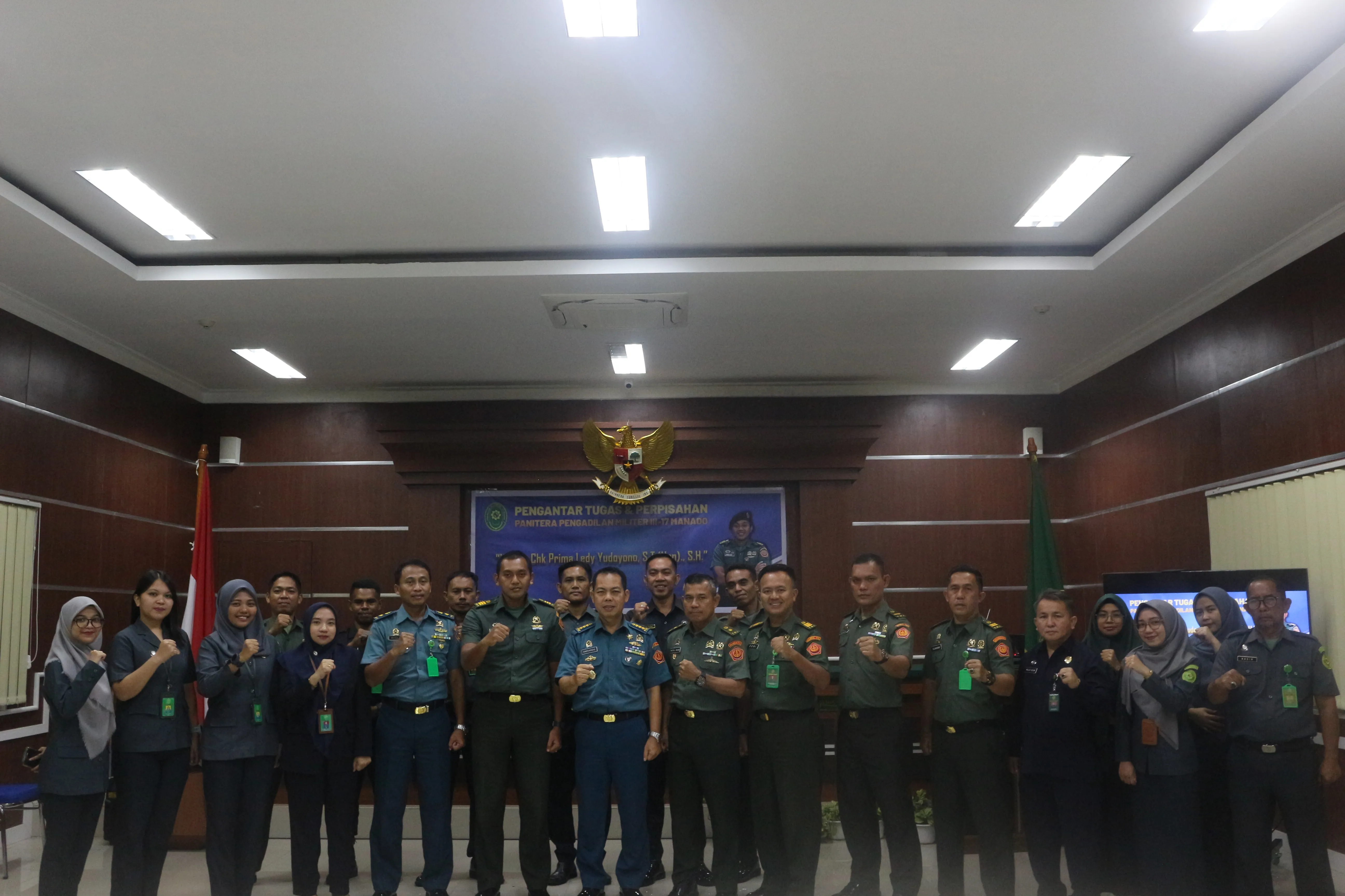 PENGANTAR TUGAS DAN PERPISAHAN PANITERA PENGADILAN MILITER III-17 MANADO