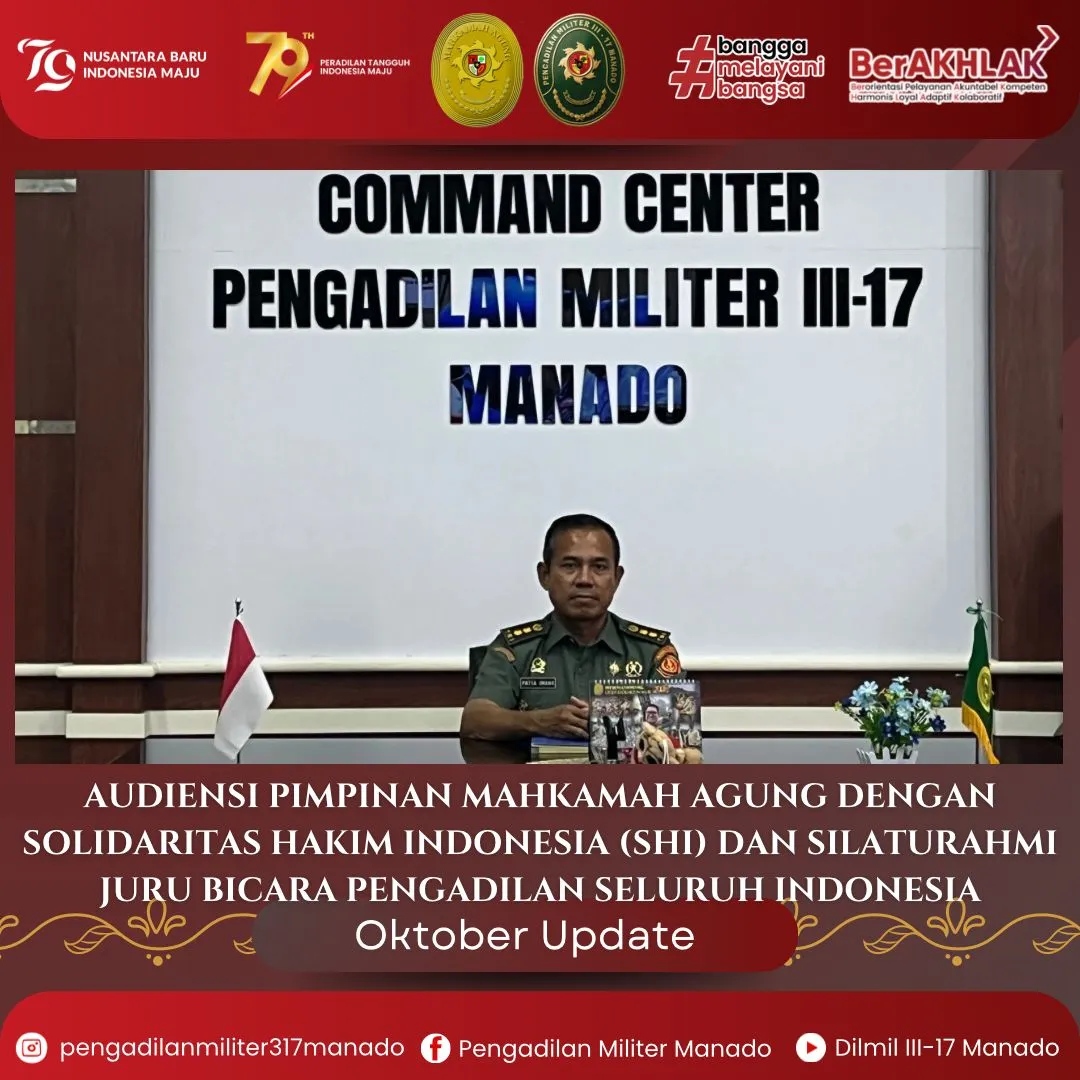 AUDIENSI PIMPINAN MAHKAMAH AGUNG DENGAN SOLIDARITAS HAKIM INDONESIA SERTA SILATURAHMI DENGAN JURU BICARA PENGADILAN SELURUH INDONESIA