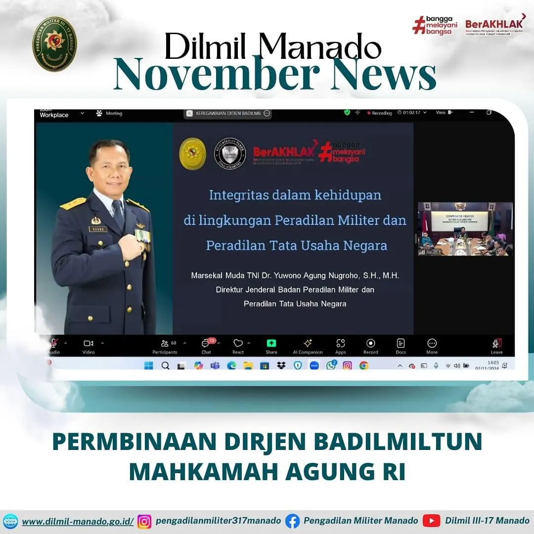PEMBINAAN DIRJEN BADILMILTUN MAHKAMAH AGUNG RI