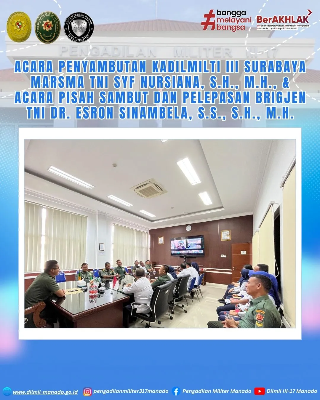 Acara Penyambutan dan Pisah Sambut Kadilmilti III Surabaya 2025