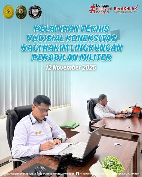 Pelatihan Teknis Yudisial Koneksitas bagi Hakim di Lingkungan Peradilan Militer 2025