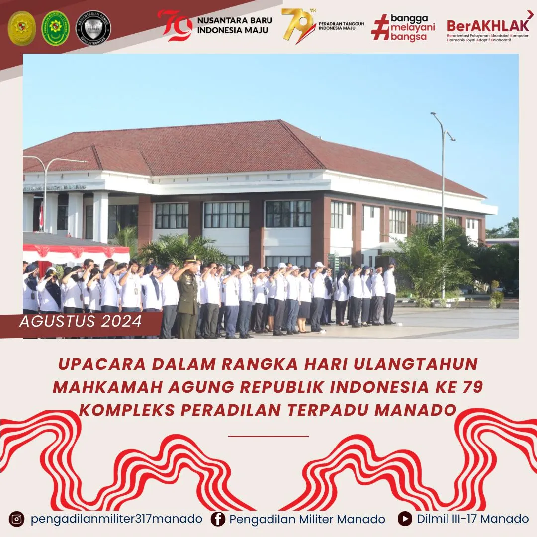 UPACARA HARI ULANG TAHUN MAHKAMAH AGUNG REPUBLIK INDONESIA KE 79 TAHUN 2024