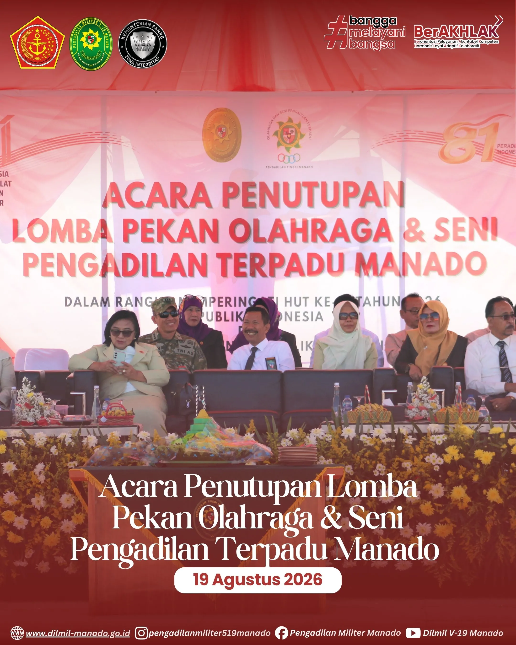 Penutupan Pekan Olahraga & Seni Pengadilan Terpadu Manado 2026