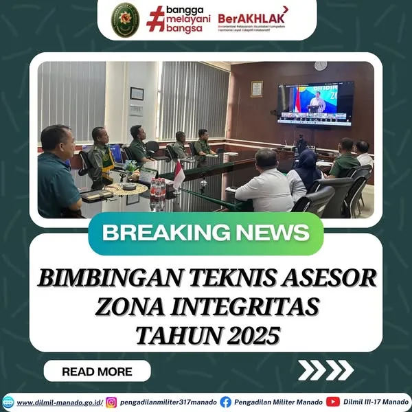 Bimbingan Teknis Asesor Zona Integritas Tahun Anggaran 2025
