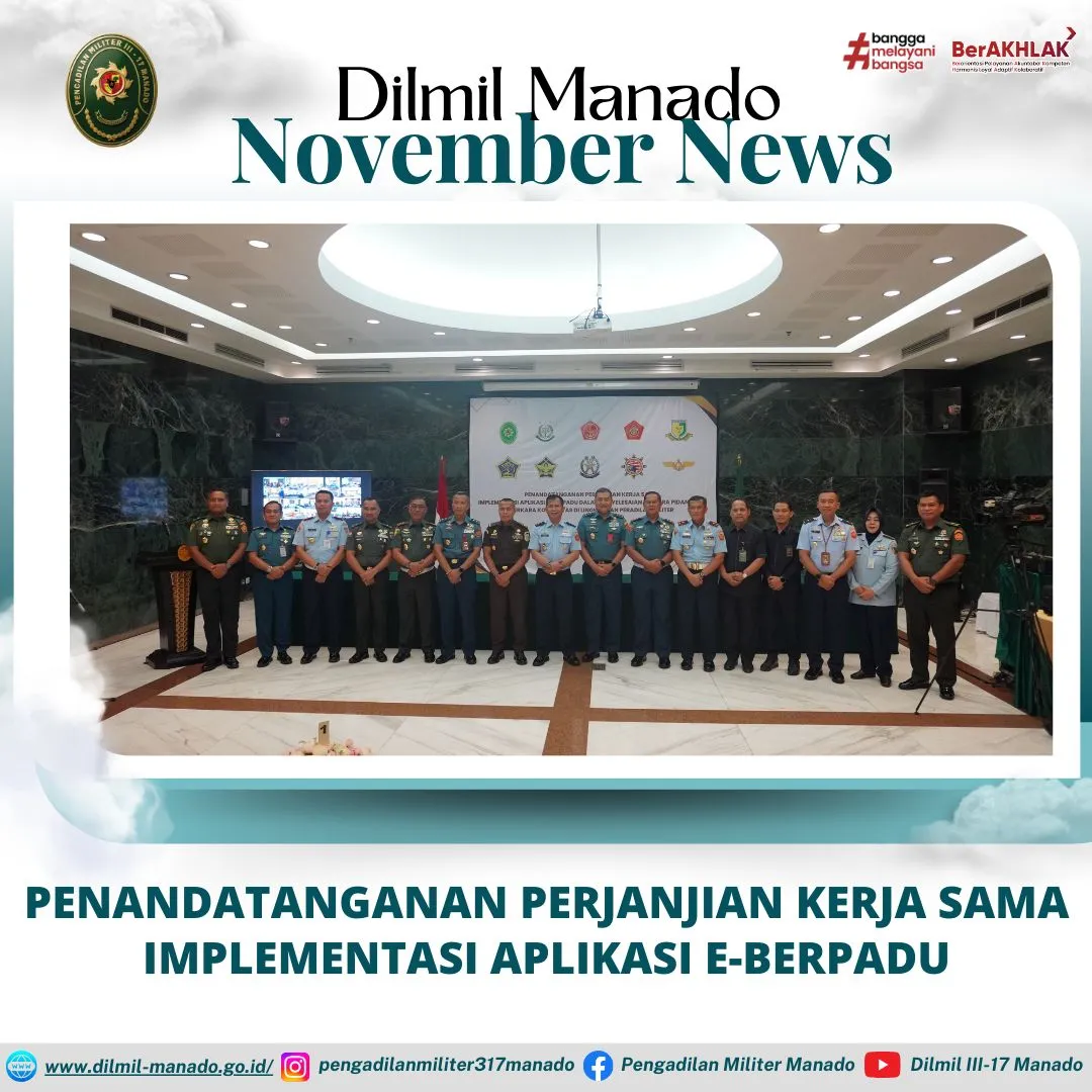 PENANDATANGANAN PERJANJIAN KERJA SAMA IMPLEMENTASI APLIKASI E-BERPADU