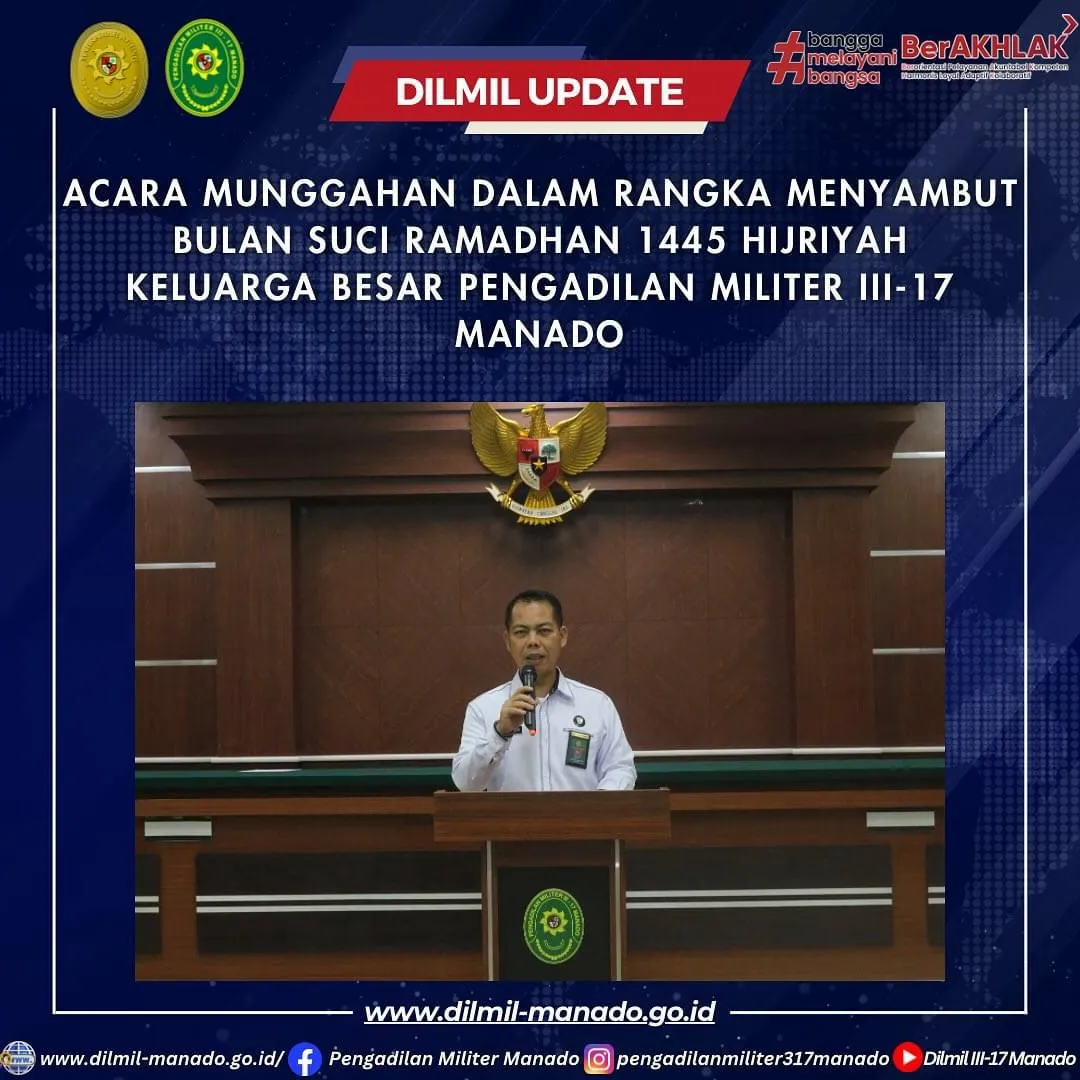 ACARA MUNGGAHAN DALAM RANGKA MENYAMBUT BULAN SUCI RAMADHAN 1445 H