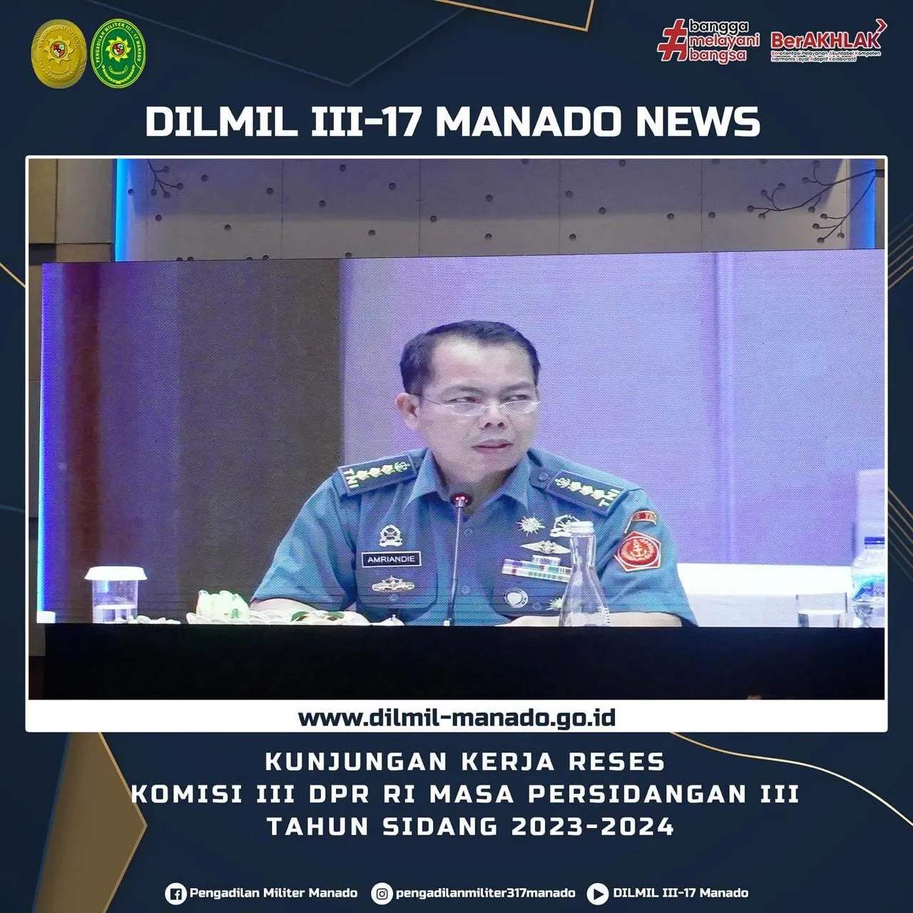 KUNJUNGAN KERJA RESES KOMISI III DPR RI MASA PERSIDANGAN III TAHUN SIDANG 2023-2024