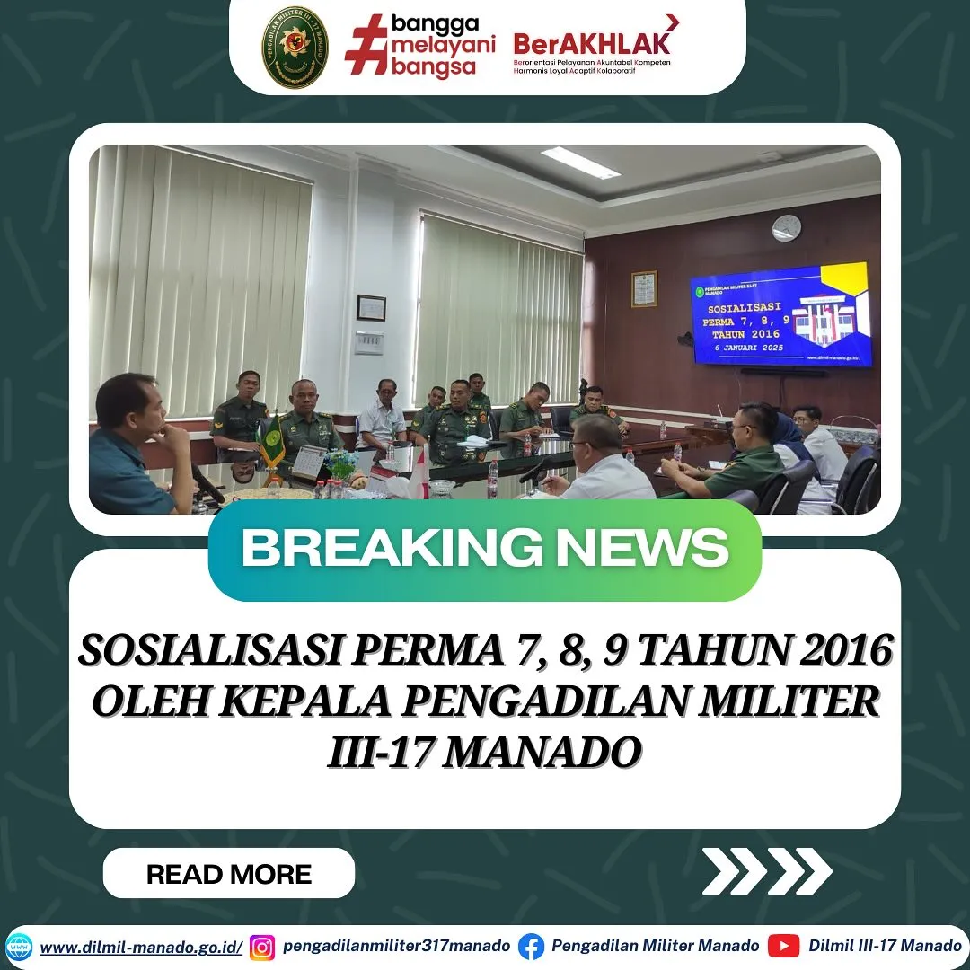 Sosialisasi terkait PERMA 7, 8, 9 Tahun 2016 Sosialisasi terkait PERMA 7, 8, 9 Tahun 2016