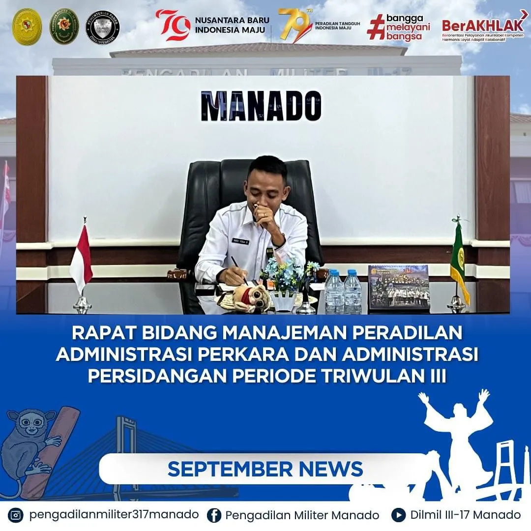 RAPAT BIDANG MANAJEMEN PERADILAN, ADMINISTRASI PERKARA DAN ADMINISTRASI PERSIDANGAN TW III