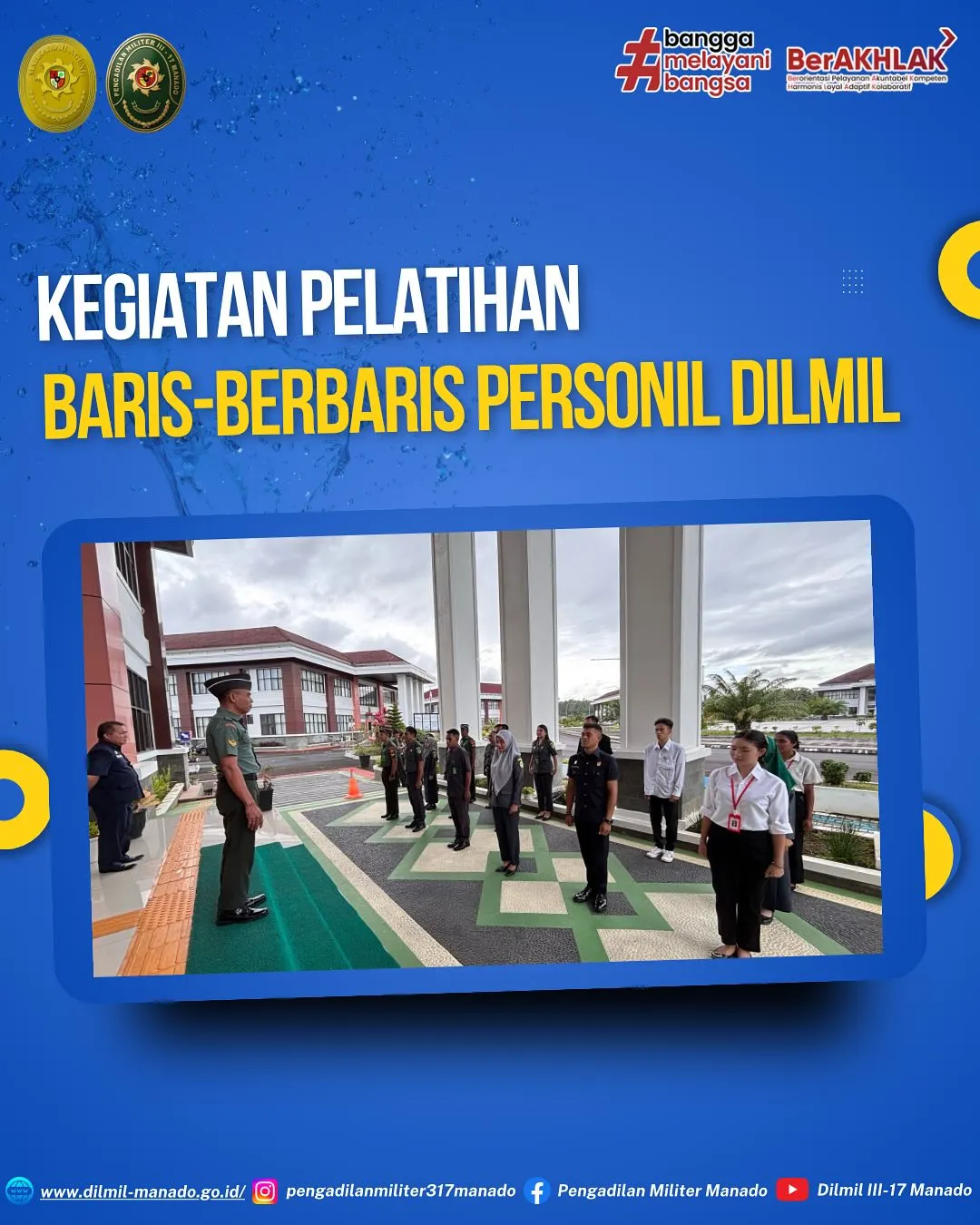 PBB rutin bagi personil Pengadilan Militer III-17 Manado 12 Februari 2025