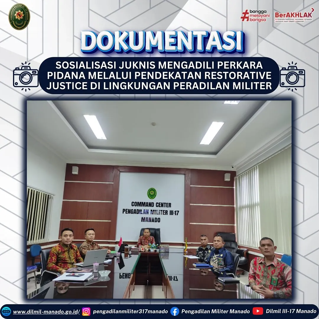 Sosialisasi Petunjuk Teknis Mengadili Perkara Pidana Berdasarkan Keadilan Restorative Justice
