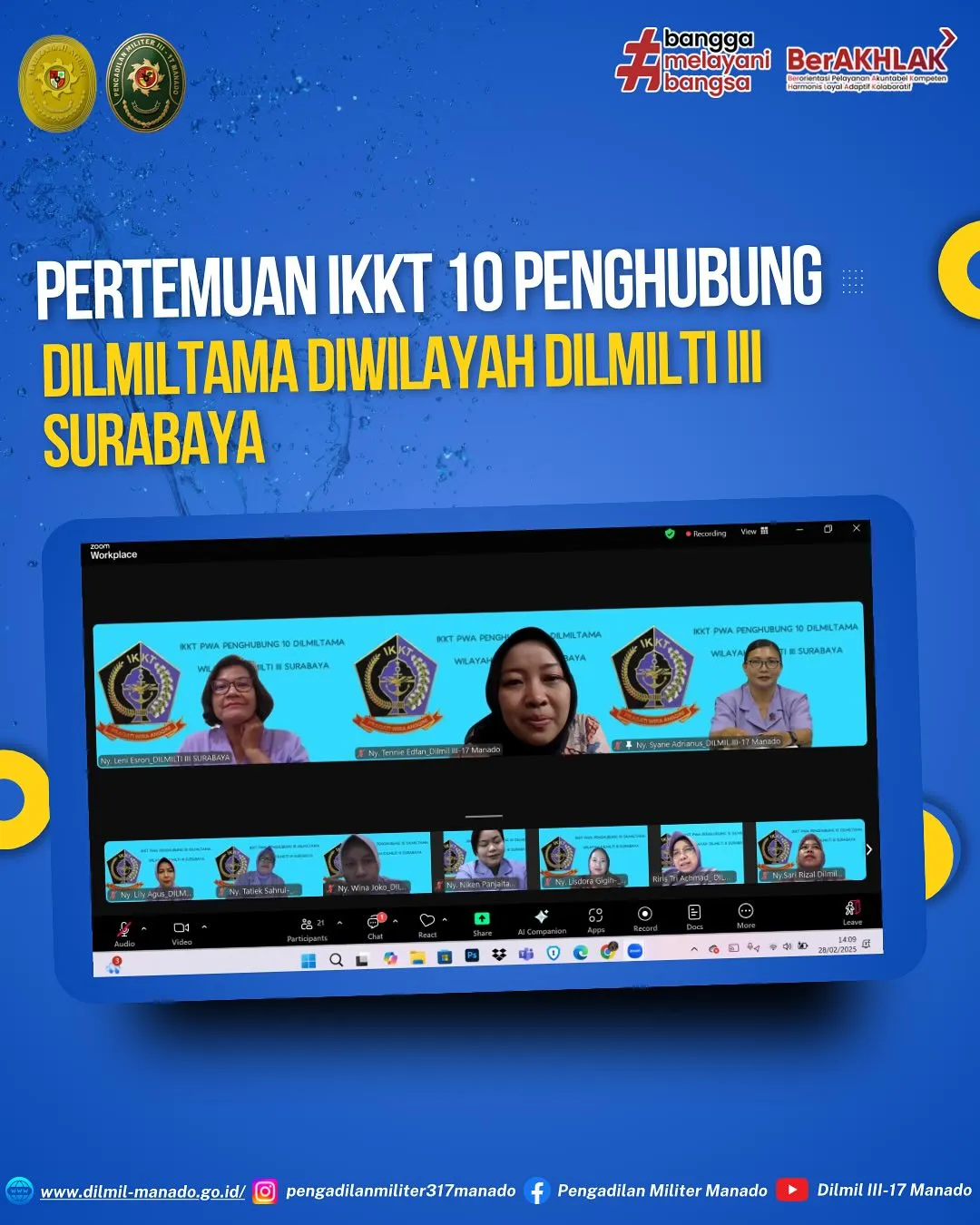 Pertemuan IKKT 10 Penghubung Dilmiltama diwilayah Dilmilti III Surabaya