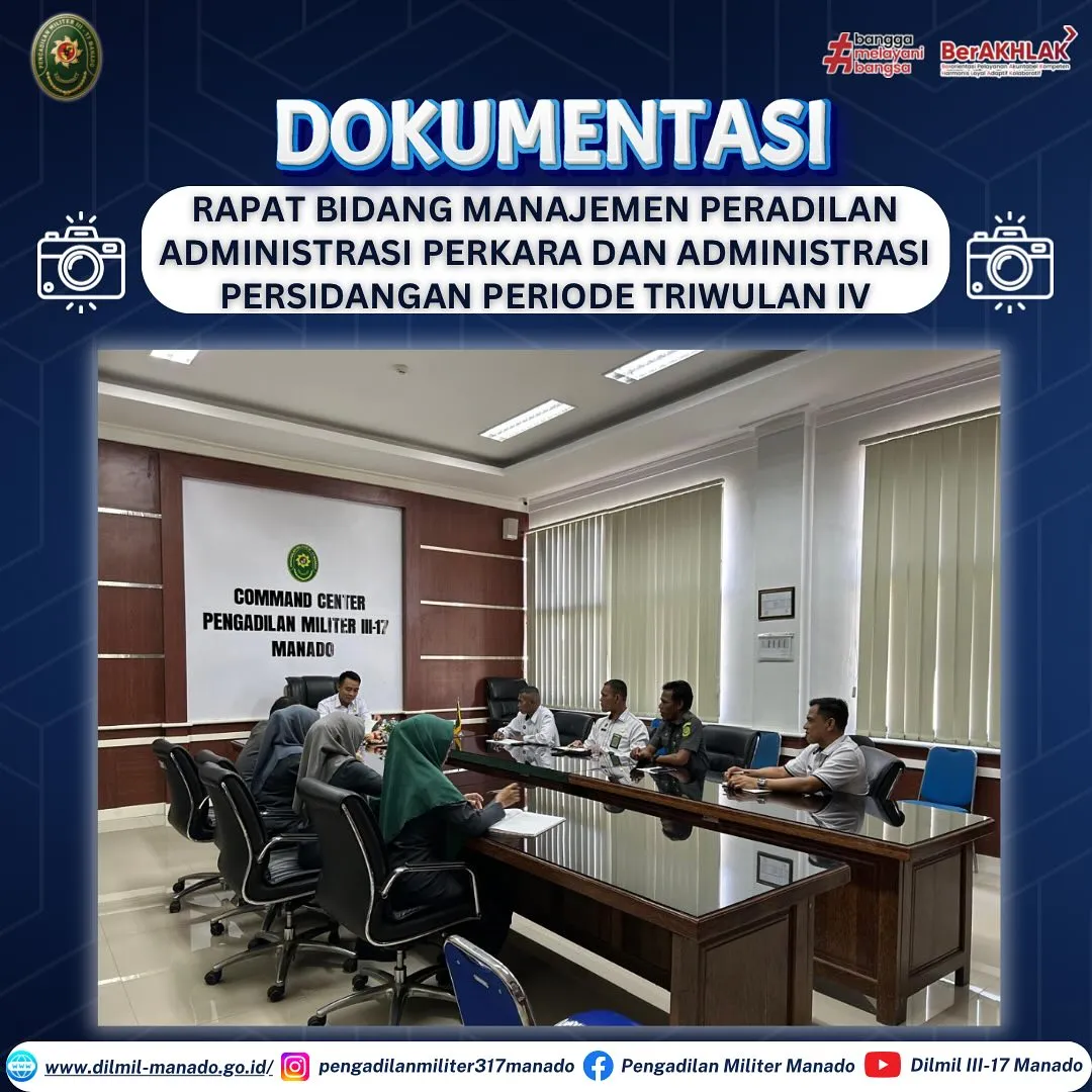 Rapat Bidang Manajemen Peradilan, Administrasi Perkara dan Administrasi Persidangan Desember 2024