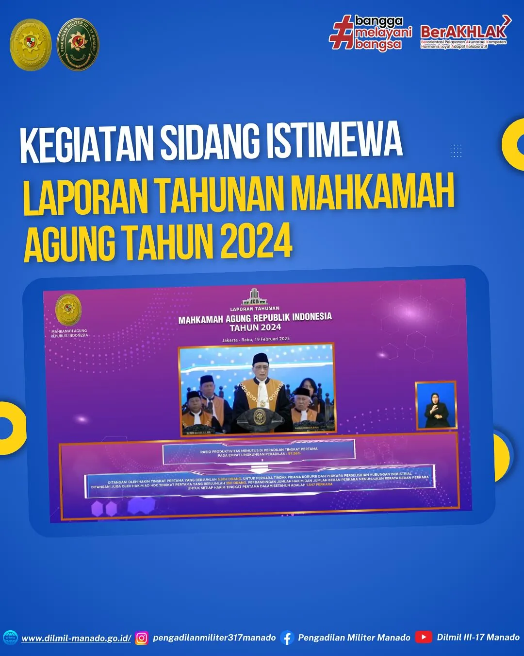 Sidang Istimewa Laporan Tahunan Mahkamah Agung Republik Indonesia Tahun 2024