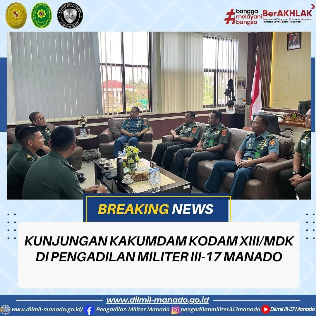 KUNJUNGAN SEKALIGUS SILATURAHMI KAKUMDAM XIII/MDK KUNJUNGAN SEKALIGUS SILATURAHMI KAKUMDAM XIII/MDK