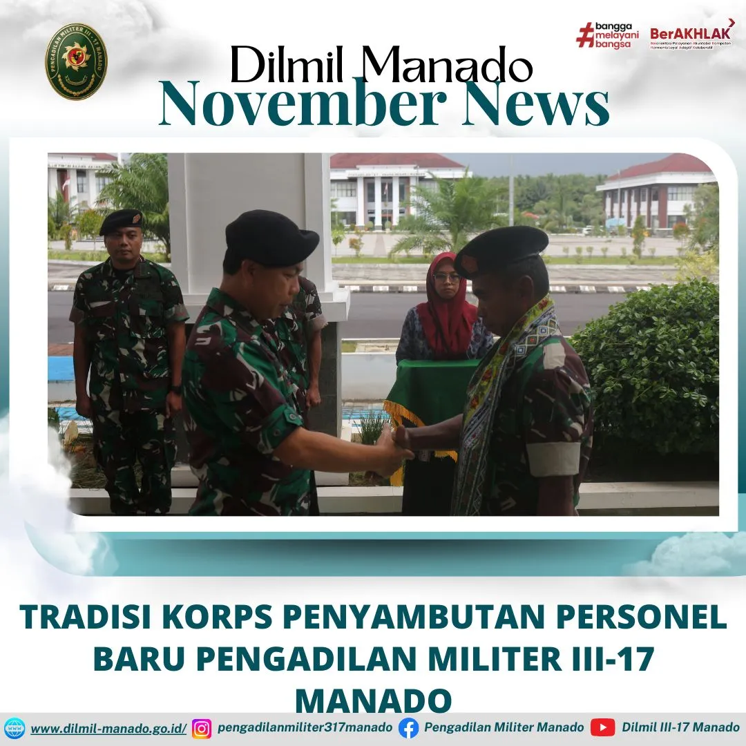 TRADISI KORPS PENYAMBUTAN KAPTEN CHK ADRIANUS, S.H.