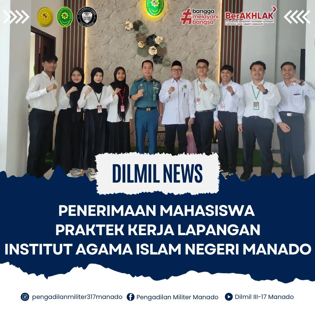 PENERIMAAN MAHASISWA PRAKTEK KERJA LAPANGAN DARI IAIN MANADO