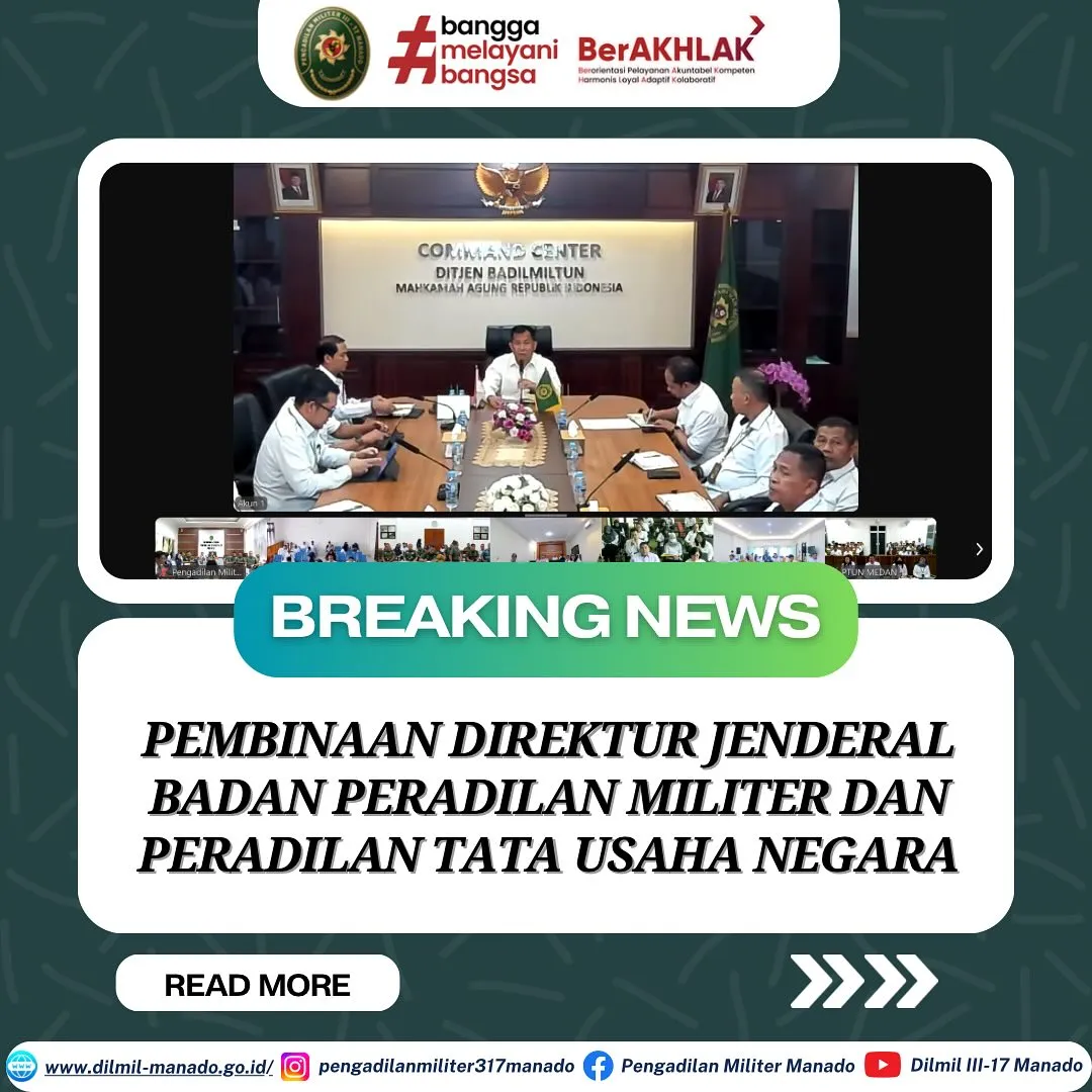 Pembinaan oleh Direktur Jenderal BADILMILTUN Mahkamah Agung RI