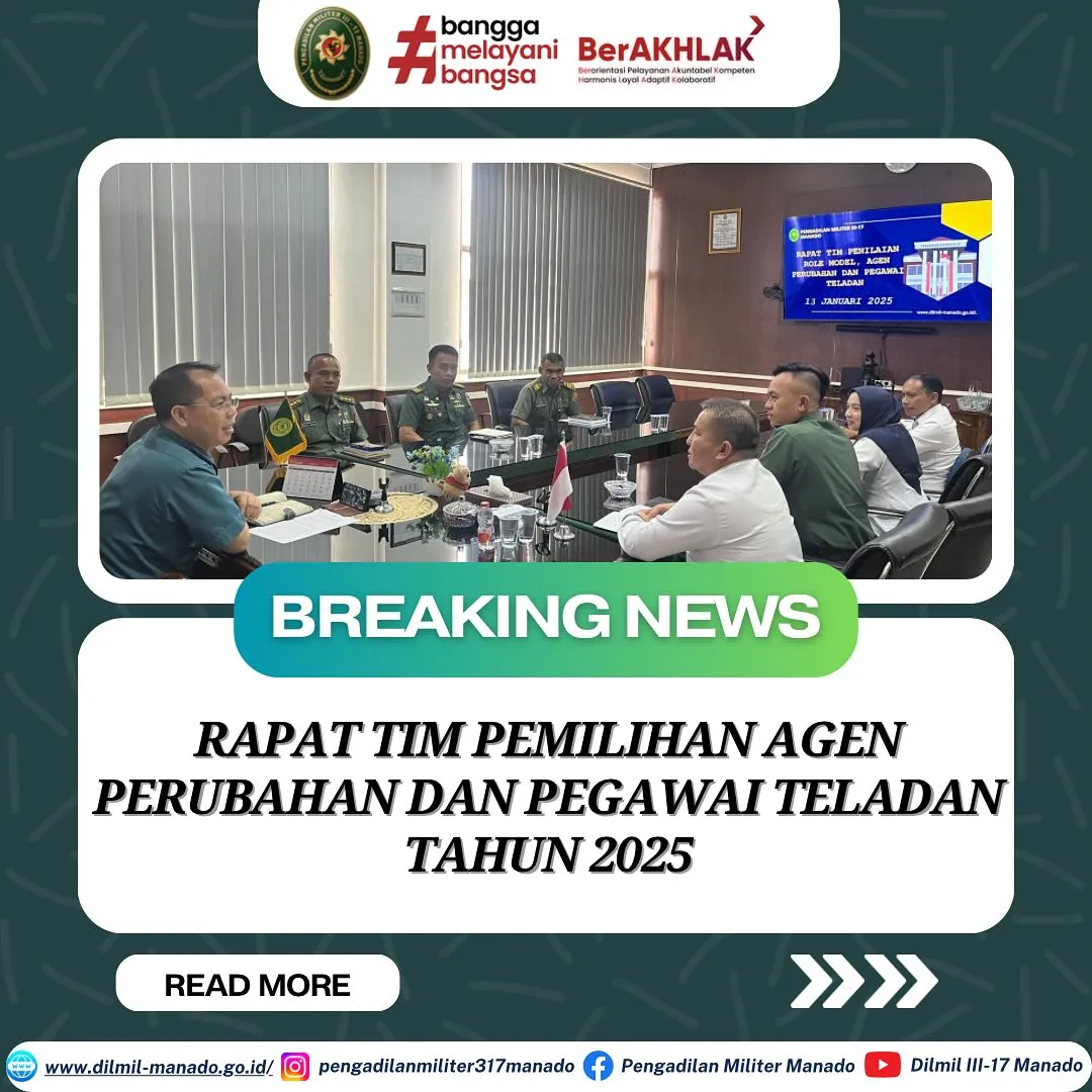Rapat Tim Pemilihan Agen Perubahan dan Pegawai Teladan untuk Tahun Anggaran 2025