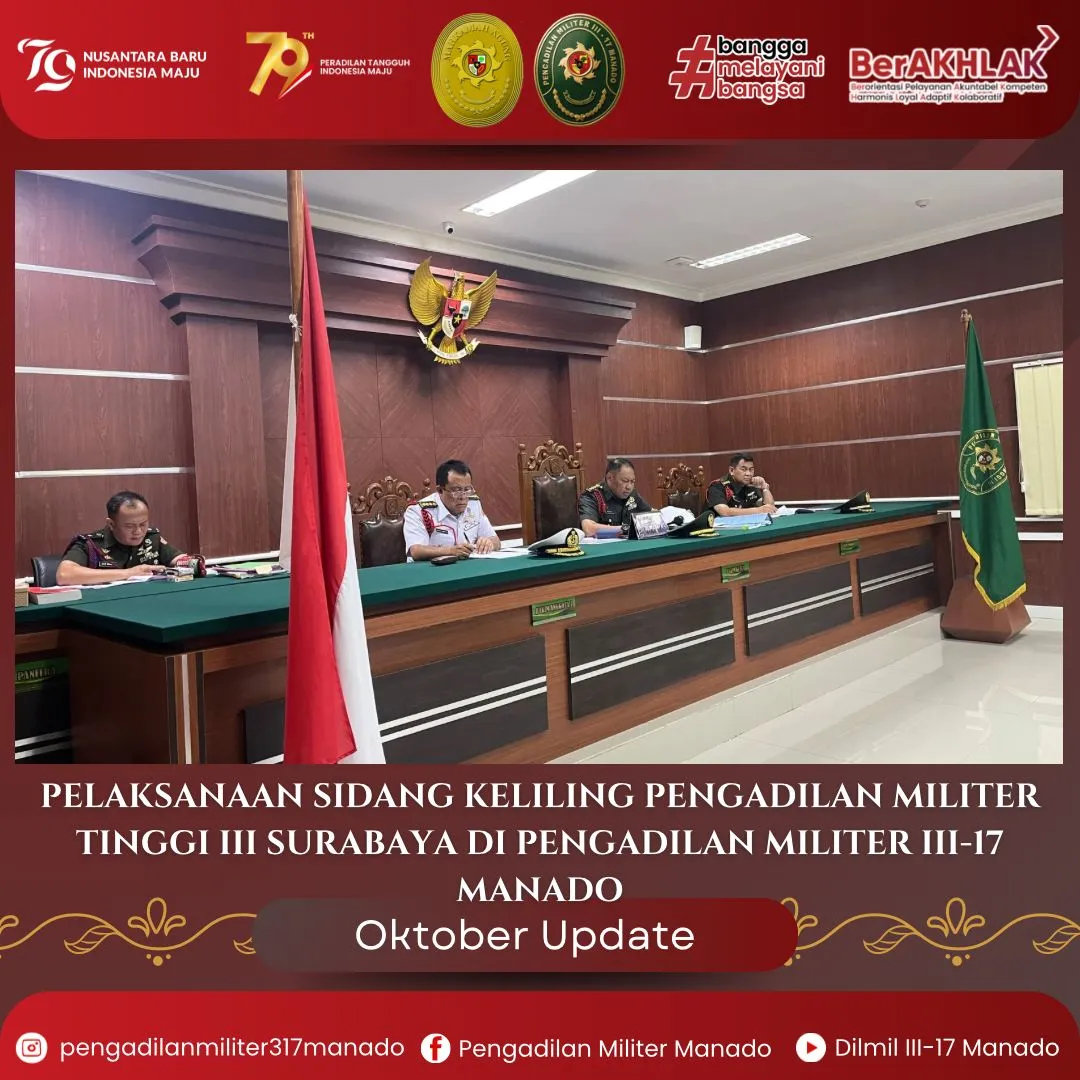 SIDANG KELILING PENGADILAN MILITER TINGGI III SURABAYA