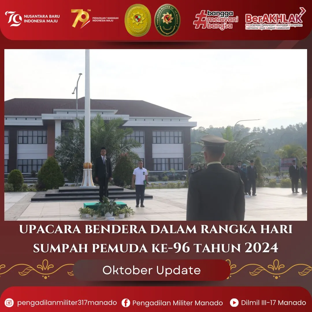 UPACARA BENDERA DALAM RANGKA HARI SUMPAH PEMUDA TAHUN 2024