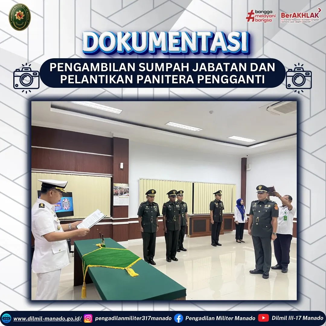 Acara Pengambilan Sumpah Jabatan dan Pelantikan Panitera Pengganti Acara Pengambilan Sumpah Jabatan dan Pelantikan Panitera Pengganti